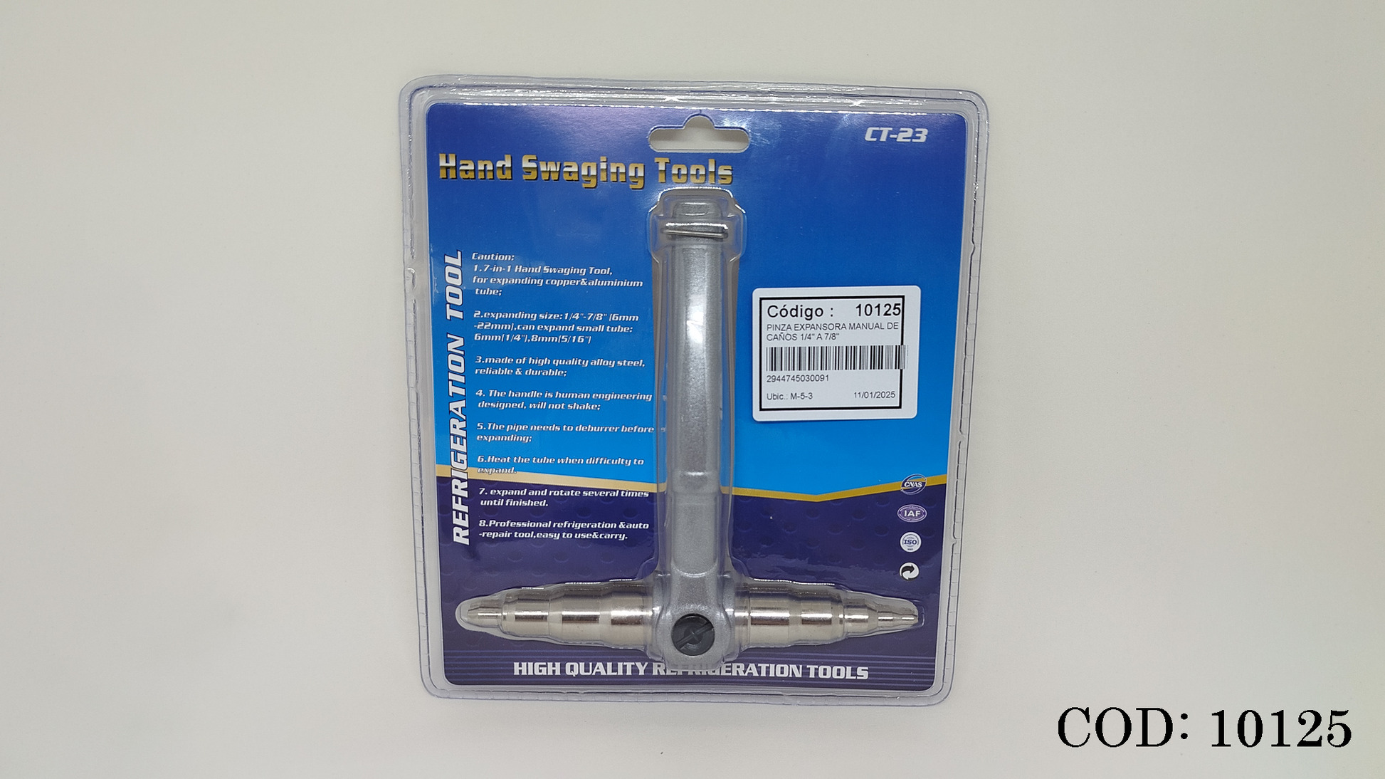 PINZA EXPANSORA MANUAL DE CAÑOS 1/4
